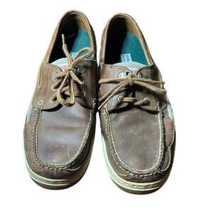 Sebago Boat Shoes Clovehitch II Dockside Waxed Deck Loafers brown Men's 9